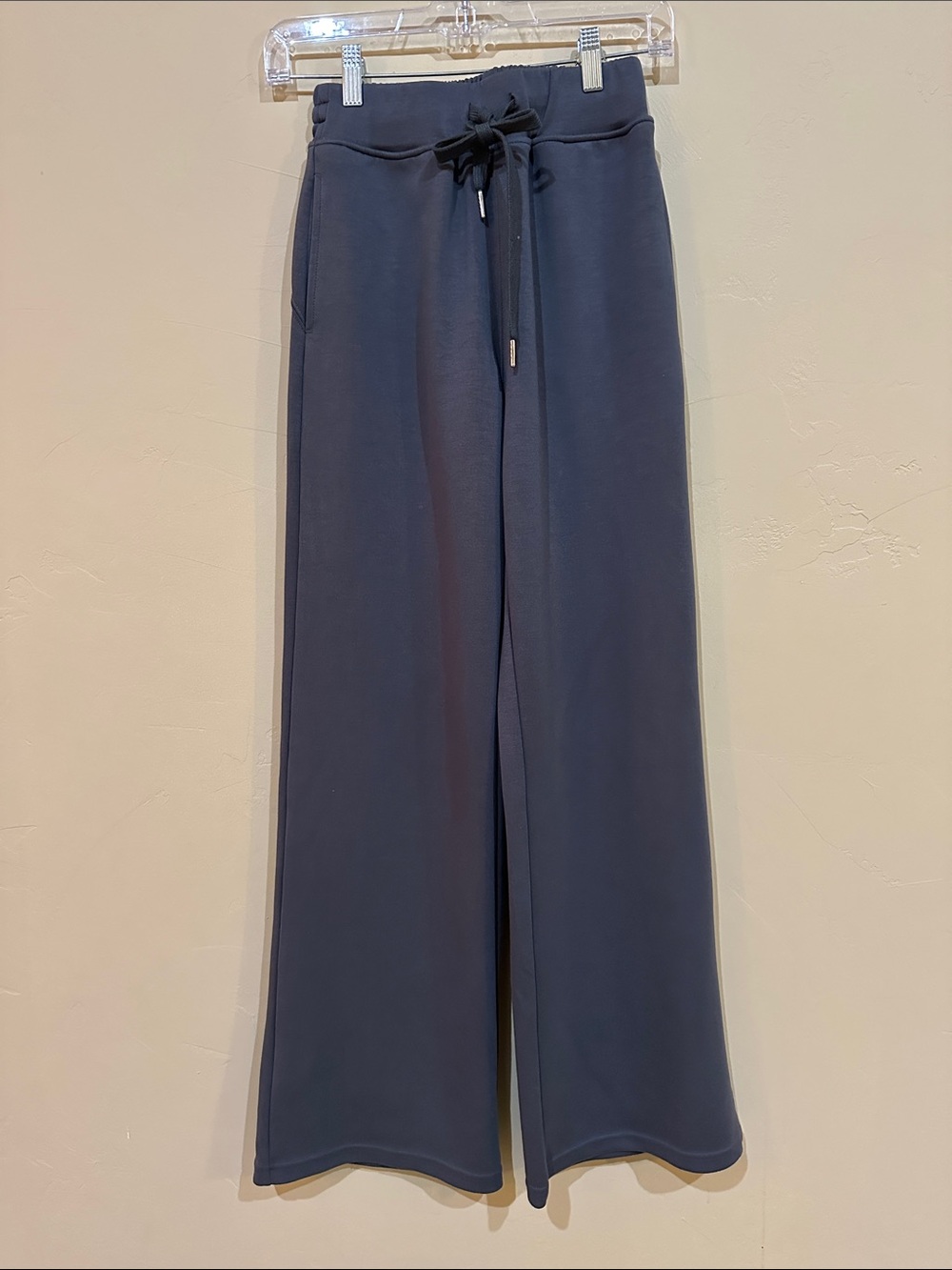 Wide Leg Drawstring Lounge Pants — Gray Womens Sz XS